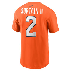 Patrick Surtain II Denver Broncos Name & Number T-Shirt Orange | Nike for Sale