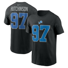 Aidan Hutchinson Detroit Lions Player Name & Number T-Shirt Black | Nike for Sale