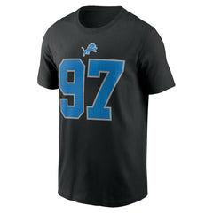 Aidan Hutchinson Detroit Lions Player Name & Number T-Shirt Black | Nike for Sale