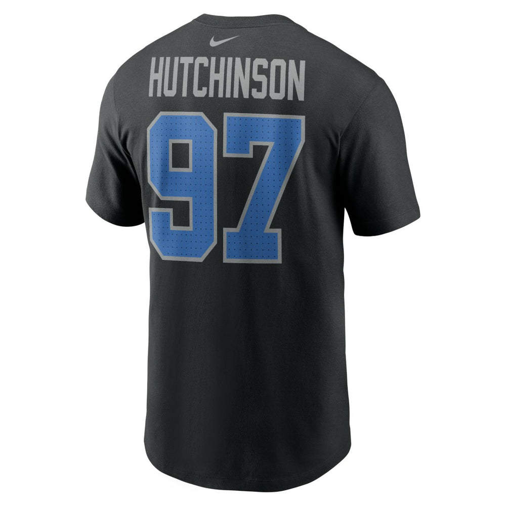 Aidan Hutchinson Detroit Lions Player Name & Number T-Shirt Black | Nike for Sale