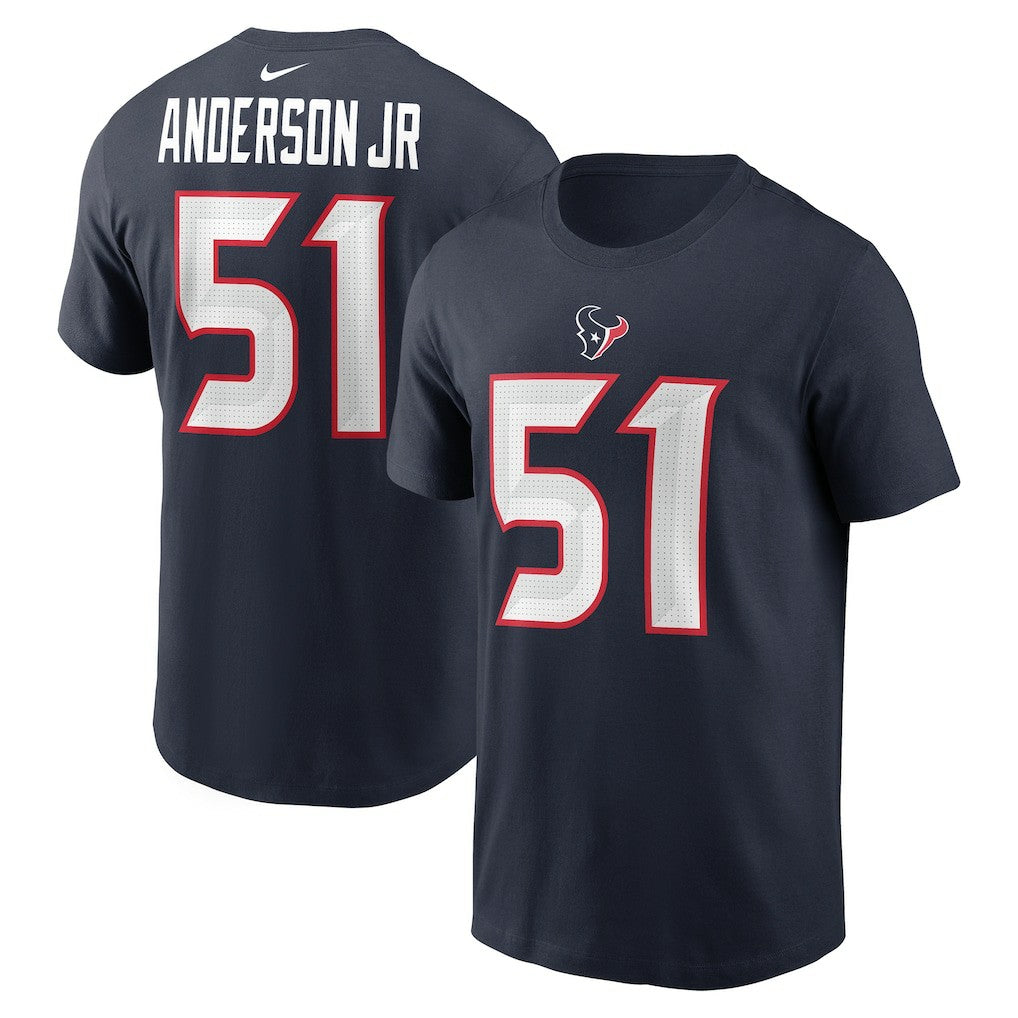 Will Anderson Jr. Houston Texans Player Name & Number T-Shirt Navy | Nike for Sale