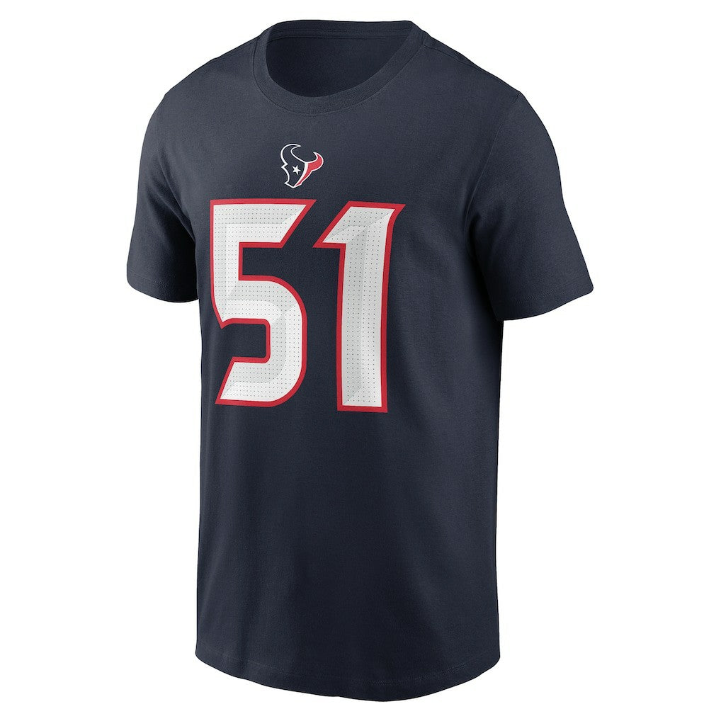 Will Anderson Jr. Houston Texans Player Name & Number T-Shirt Navy | Nike for Sale