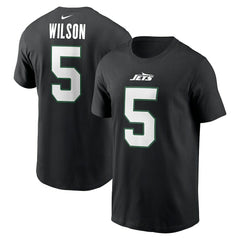 Garrett Wilson New York Jets Name & Number T-Shirt Black | Nike for Sale