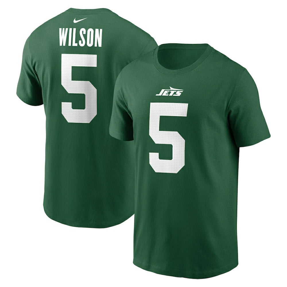 Garrett Wilson New York Jets Name & Number T-Shirt Green | Nike for Sale