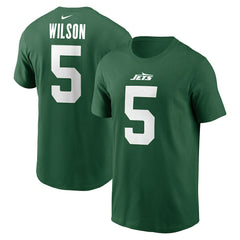 Garrett Wilson New York Jets Name & Number T-Shirt Green | Nike for Sale