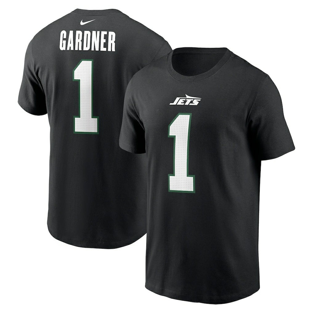 Ahmad Sauce Gardner New York Jets Name & Number T-Shirt Black | Nike for Sale