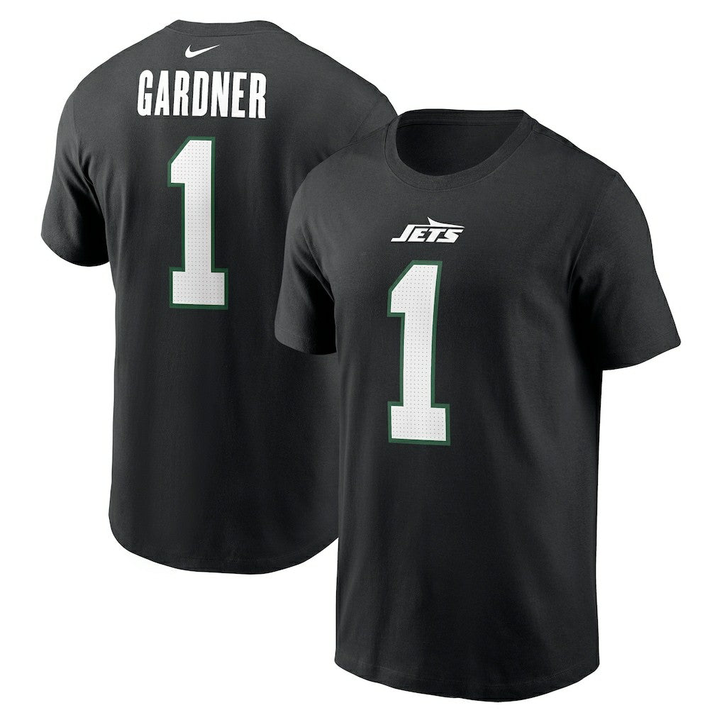 Ahmad Sauce Gardner New York Jets Name & Number T-Shirt Black | Nike for Sale