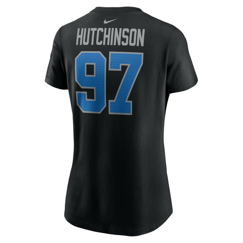 Aidan Hutchinson Detroit Lions Women's Player Name & Number T-Shirt Black | Nike for Sale
