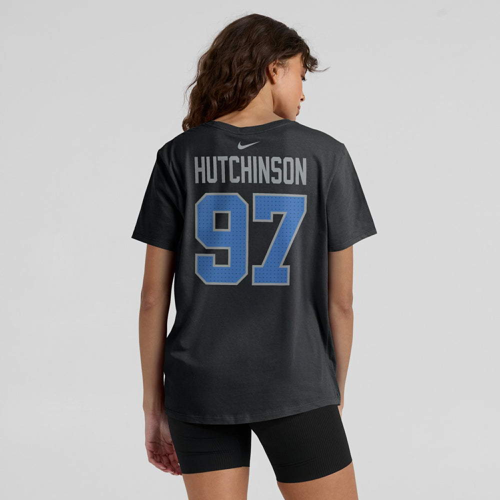Aidan Hutchinson Detroit Lions Women's Player Name & Number T-Shirt Black | Nike for Sale