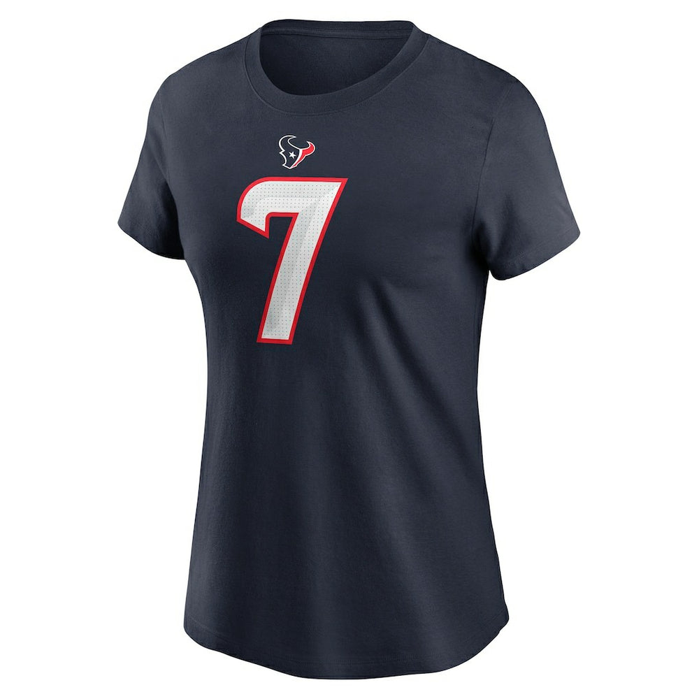 C.J. Stroud Houston Texans Women's Player Name & Number T-Shirt Navy | Nike for Sale