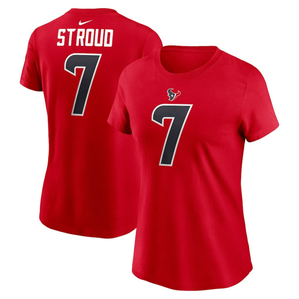 C.J. Stroud Houston Texans Women's Player Name & Number T-Shirt Red | Nike for Sale