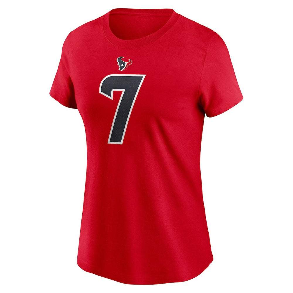 C.J. Stroud Houston Texans Women's Player Name & Number T-Shirt Red | Nike for Sale