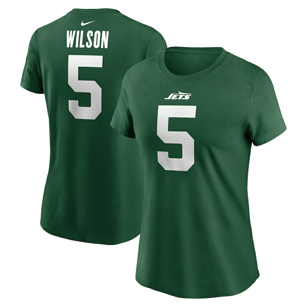 Garrett Wilson New York Jets Women's Player Name & Number T-Shirt Green | Nike for Sale