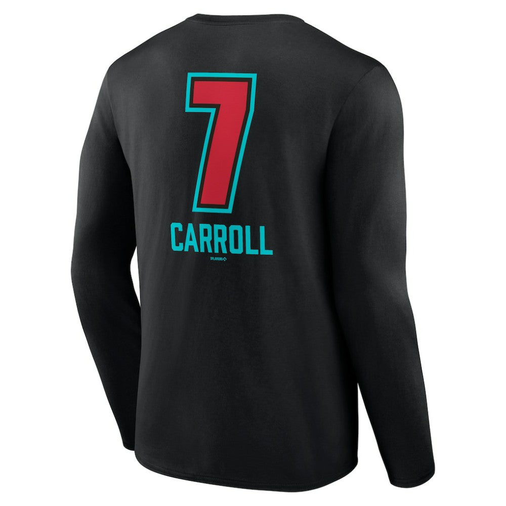 Corbin Carroll Arizona Diamondbacks Name & Number Fastball Long Sleeve T-Shirt - MLB