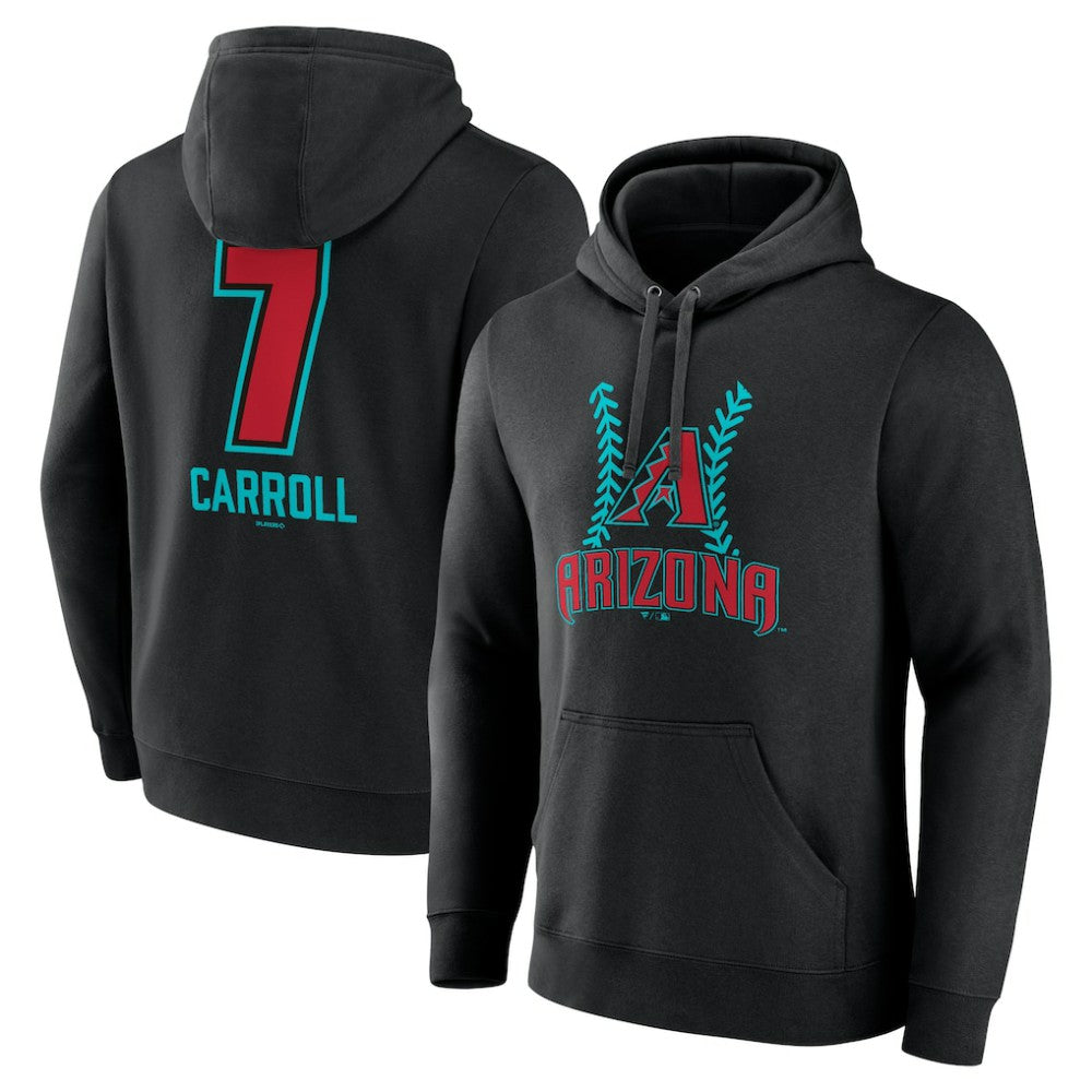 Corbin Carroll Arizona Diamondbacks Name & Number Fastball Pullover Hoodie - MLB