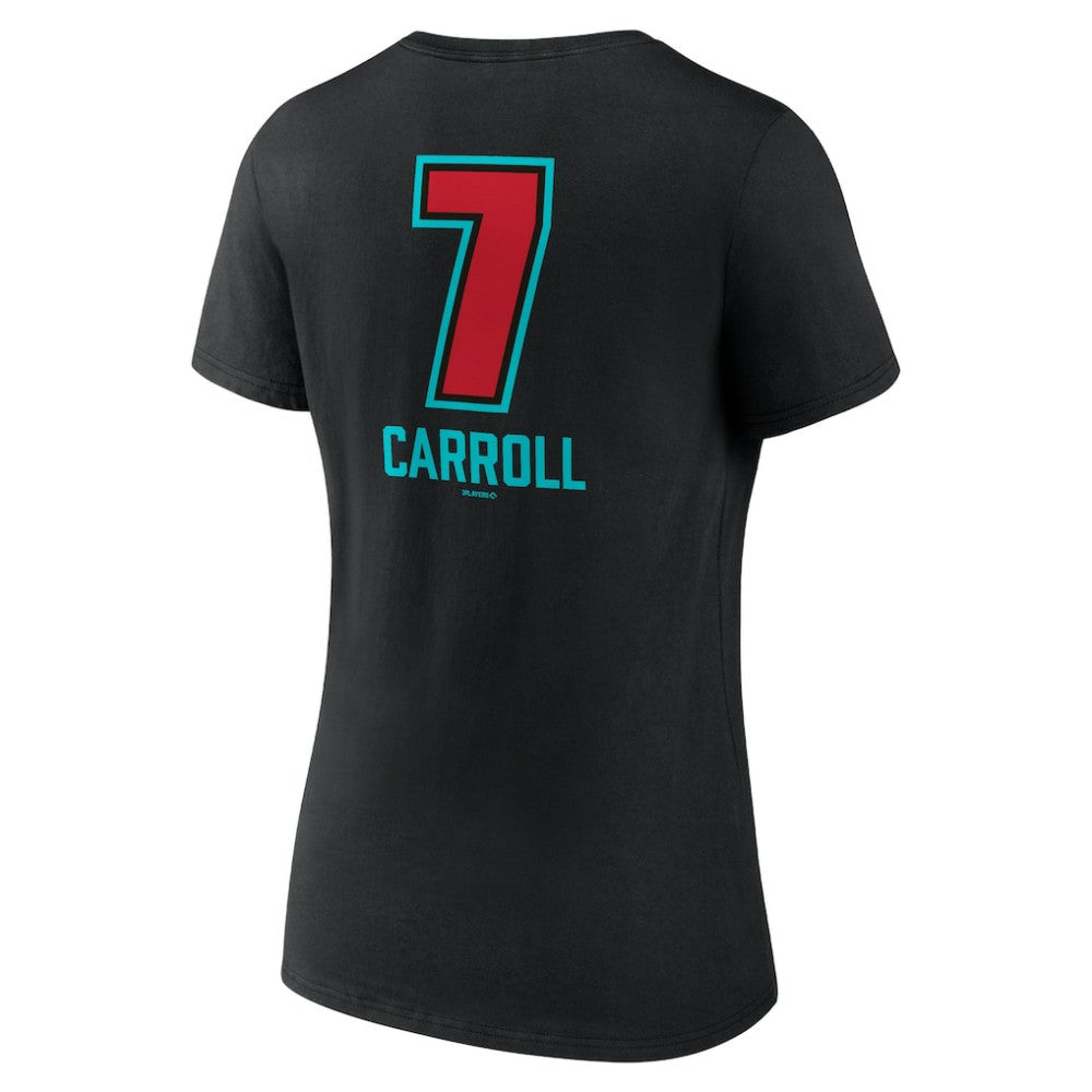 Corbin Carroll Arizona Diamondbacks Women's Name & Number Fastball V-Neck T-Shirt - MLB