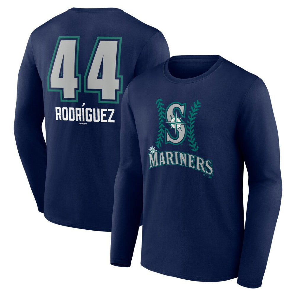 Julio Rodríguez Seattle Mariners Name & Number Fastball Long Sleeve T-Shirt - MLB