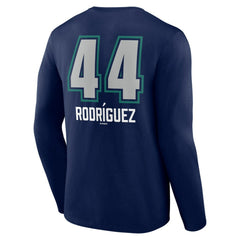 Julio Rodríguez Seattle Mariners Name & Number Fastball Long Sleeve T-Shirt - MLB