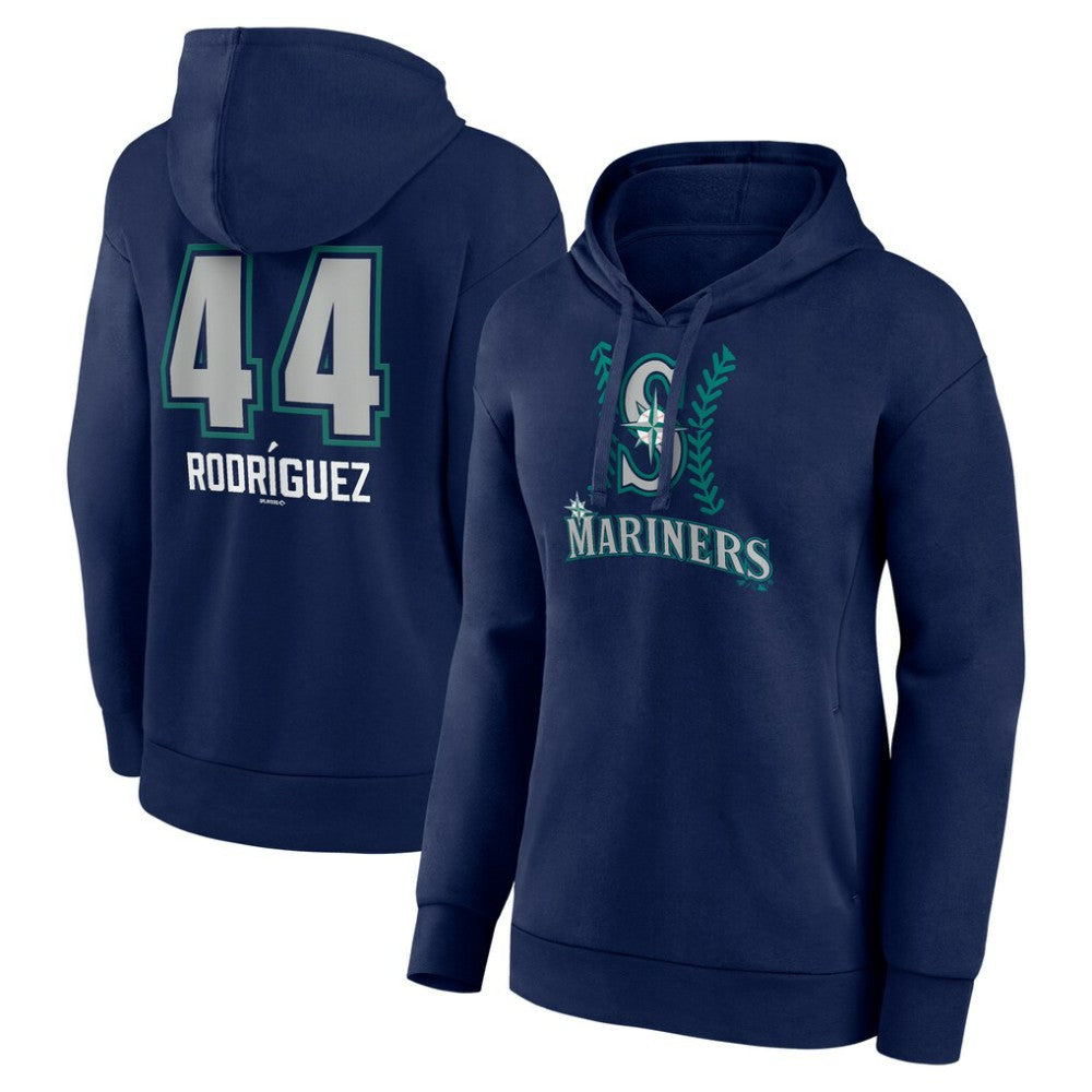 Julio Rodríguez Seattle Mariners Women's Name & Number Fastball Pullover Hoodie - MLB