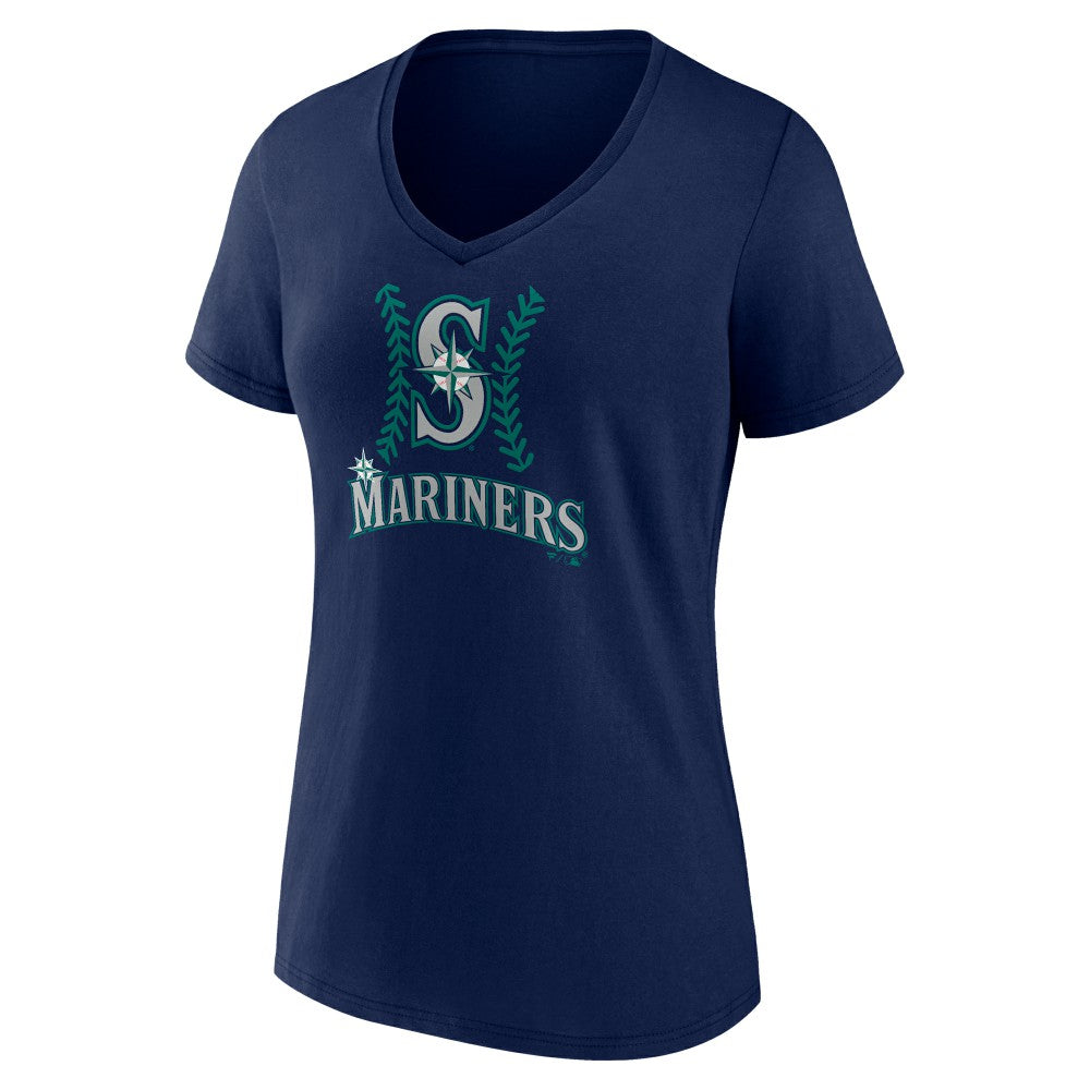 Julio Rodríguez Seattle Mariners Women's Name & Number Fastball V-Neck T-Shirt - MLB