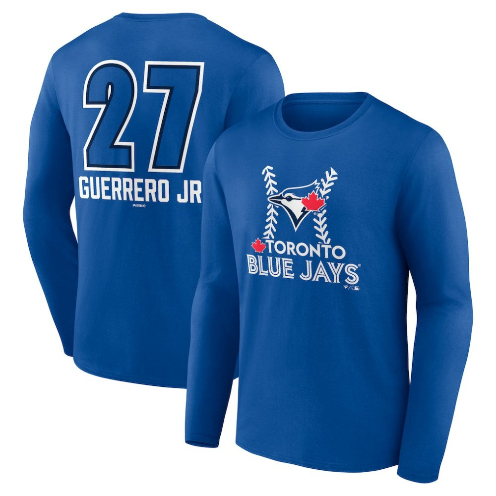 Vladimir Guerrero Jr. Toronto Blue Jays Name & Number Fastball Long Sleeve T-Shirt - MLB