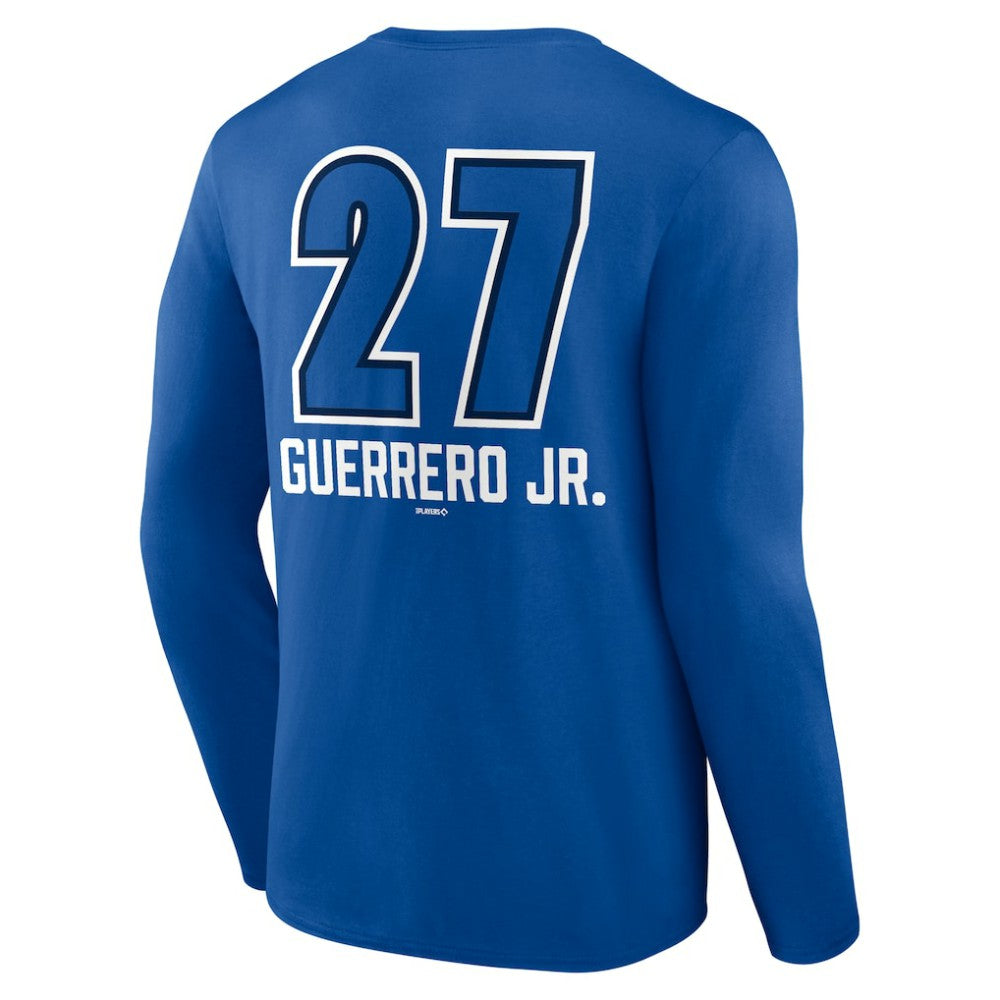 Vladimir Guerrero Jr. Toronto Blue Jays Name & Number Fastball Long Sleeve T-Shirt - MLB