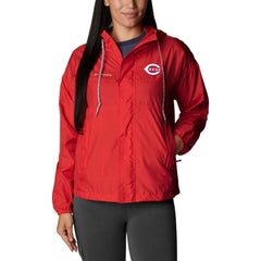 Cincinnati Reds Columbia Women's Flash Challenger Full-Zip Windbreaker Jacket - MLB
