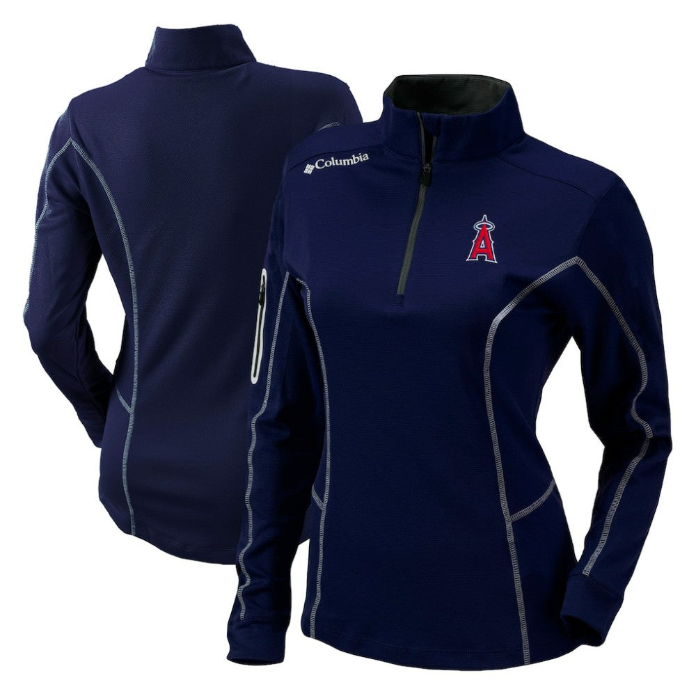 Los Angeles Angels Columbia Women's Omni-Wick Shotgun Quarter-Zip Pullover Top - MLB