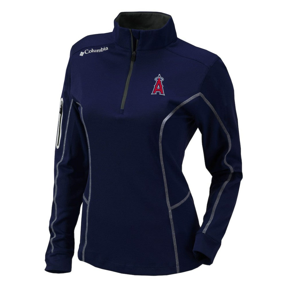Los Angeles Angels Columbia Women's Omni-Wick Shotgun Quarter-Zip Pullover Top - MLB