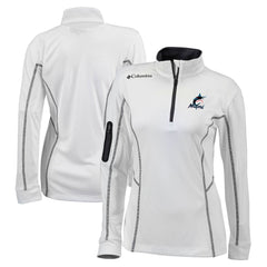 Miami Marlins Columbia Women's Omni-Wick Shotgun Quarter-Zip Pullover Top - MLB