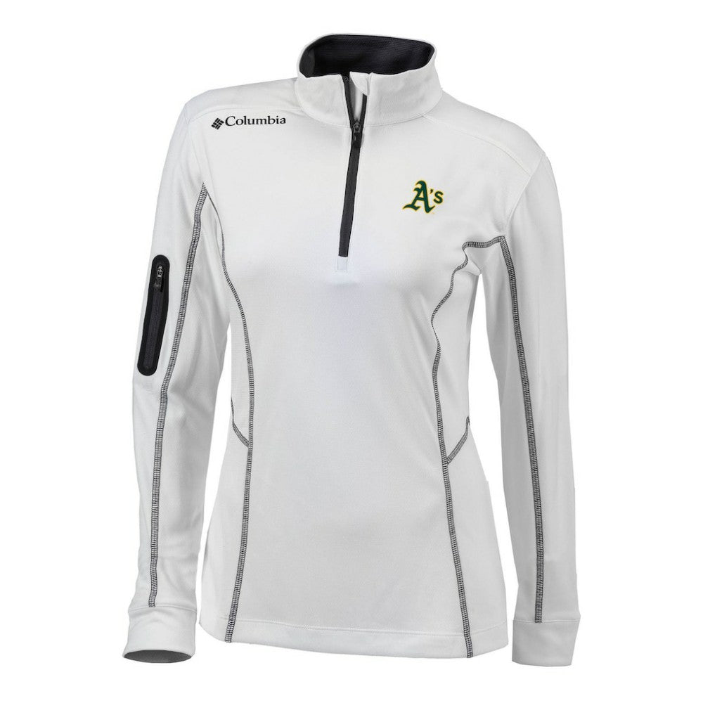 Athletics Columbia Women's Omni-Wick Shotgun Quarter-Zip Pullover Top - MLB