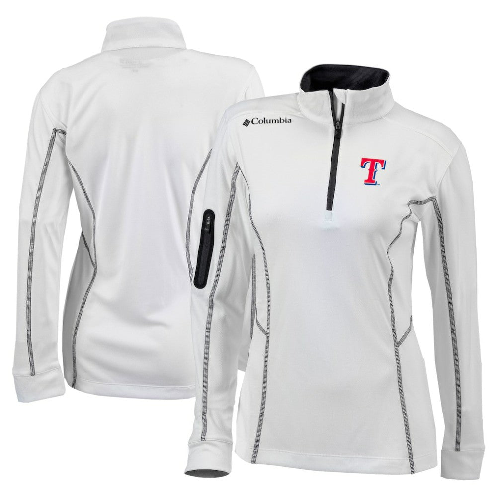 Texas Rangers Columbia Women's Omni-Wick Shotgun Quarter-Zip Pullover Top - MLB