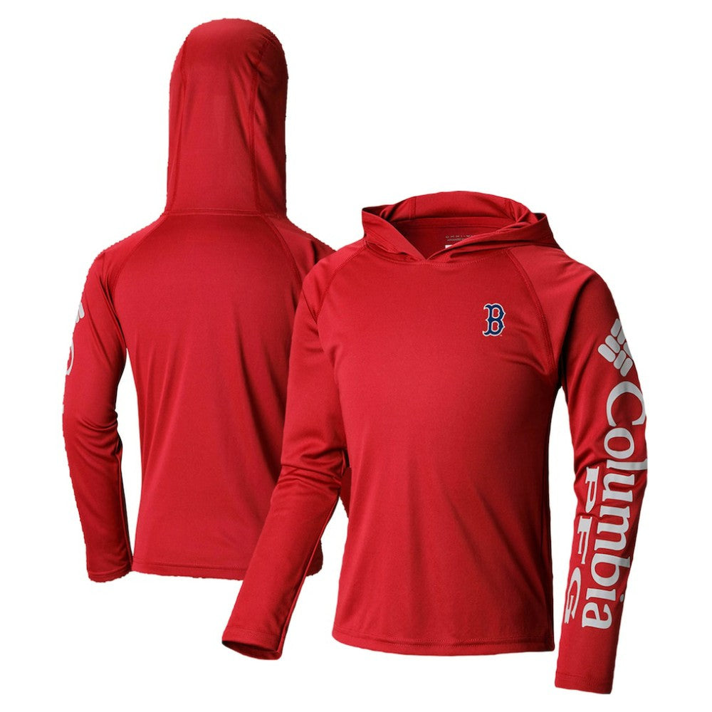 Boston Red Sox Columbia Youth Terminal Tackle Long Sleeve Hoodie T-Shirt - MLB