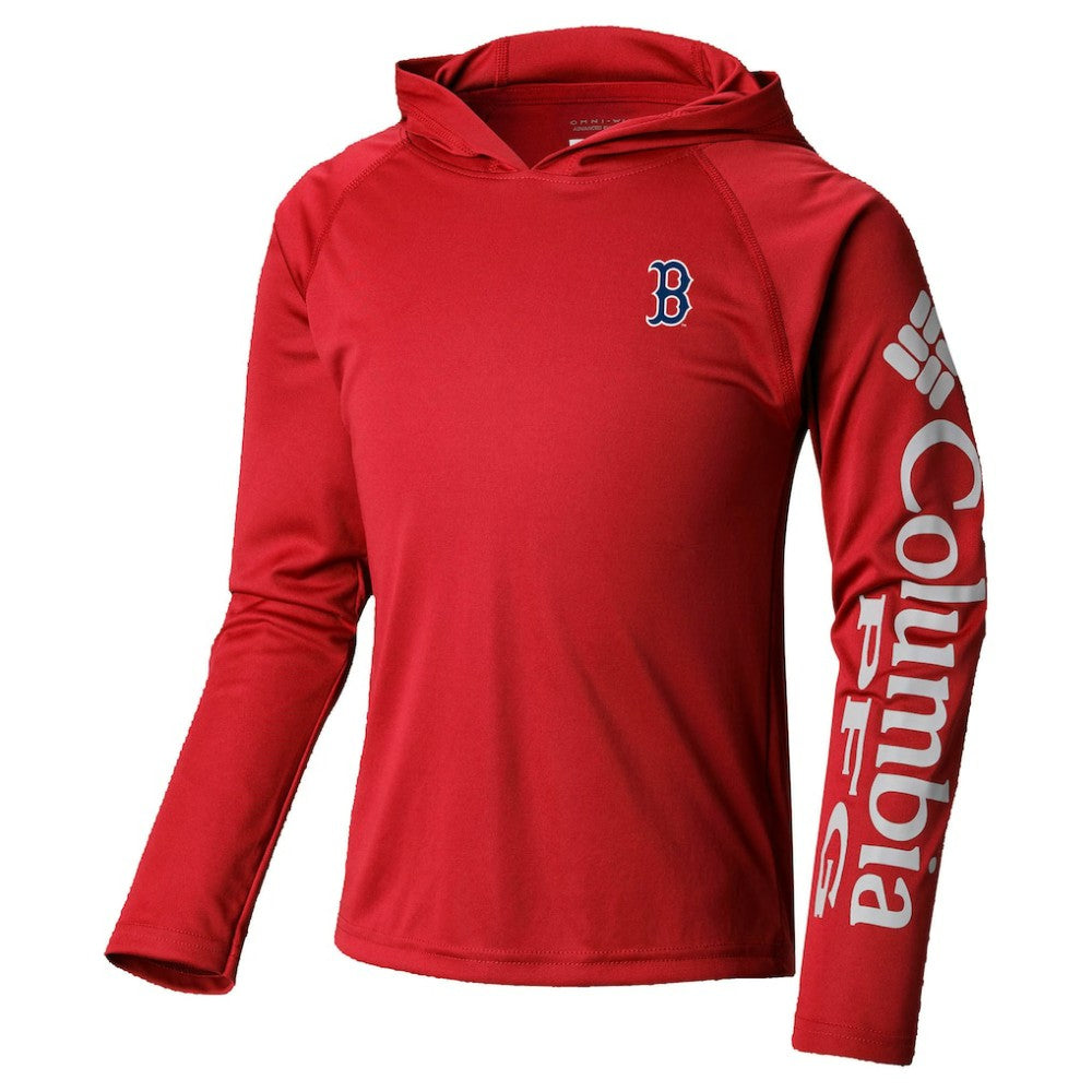 Boston Red Sox Columbia Youth Terminal Tackle Long Sleeve Hoodie T-Shirt - MLB