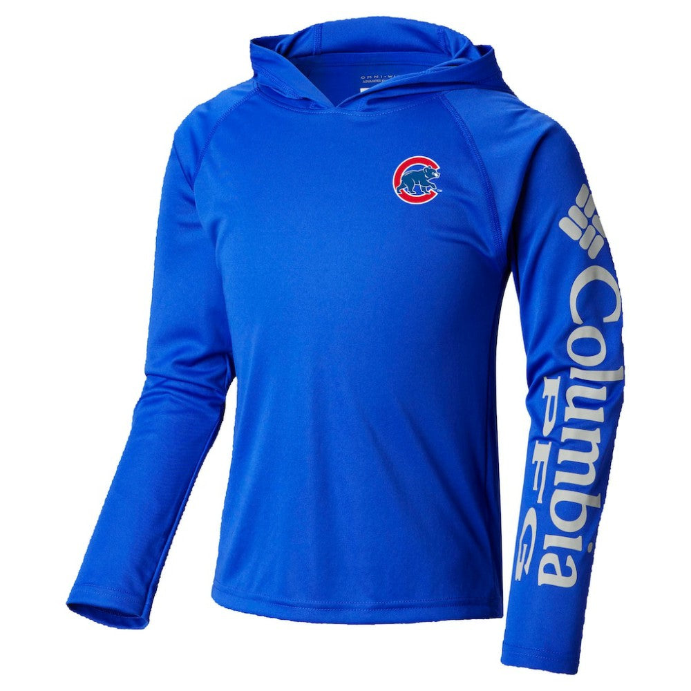 Chicago Cubs Columbia Youth Terminal Tackle Long Sleeve Hoodie T-Shirt - MLB