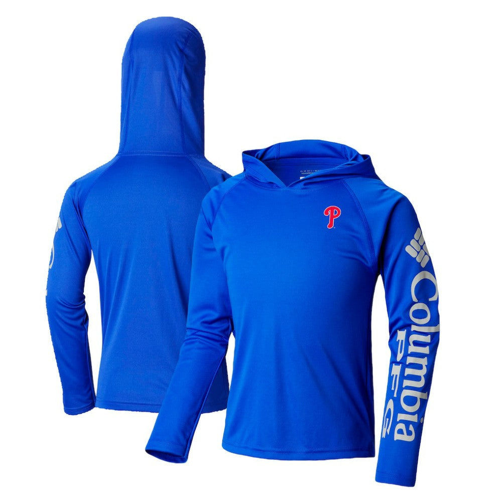 Philadelphia Phillies Columbia Youth Terminal Tackle Long Sleeve Hoodie T-Shirt - MLB