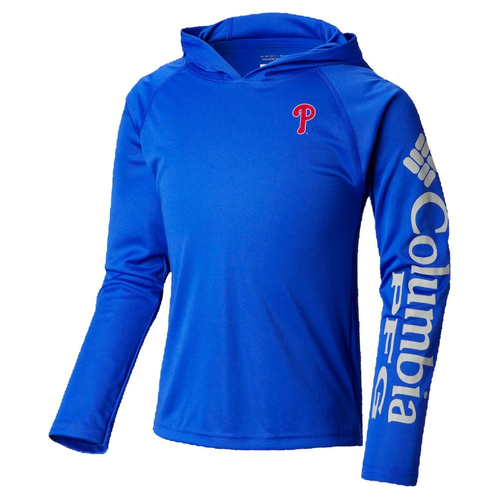 Philadelphia Phillies Columbia Youth Terminal Tackle Long Sleeve Hoodie T-Shirt - MLB