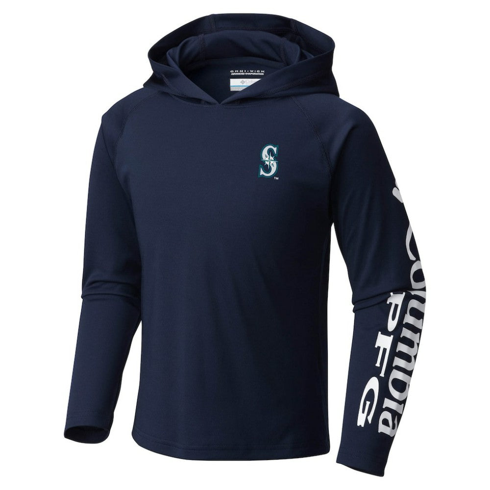 Seattle Mariners Columbia Youth Terminal Tackle Long Sleeve Hoodie T-Shirt - MLB