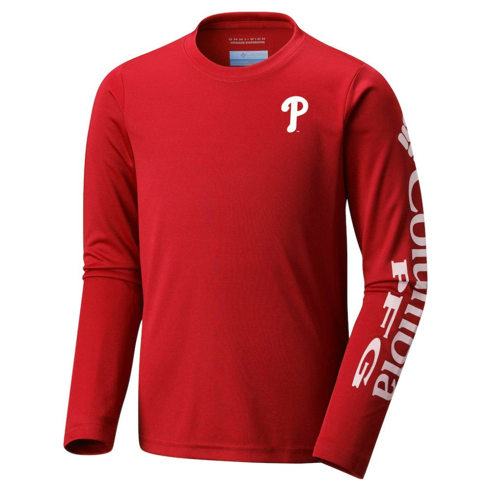 Philadelphia Phillies Columbia Youth Terminal Tackle Long Sleeve T-Shirt - MLB