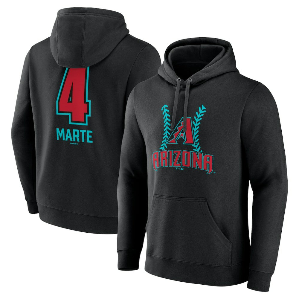 Ketel Marte Arizona Diamondbacks Name & Number Fastball Pullover Hoodie - MLB