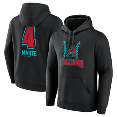 Ketel Marte Arizona Diamondbacks Name & Number Fastball Pullover Hoodie - MLB