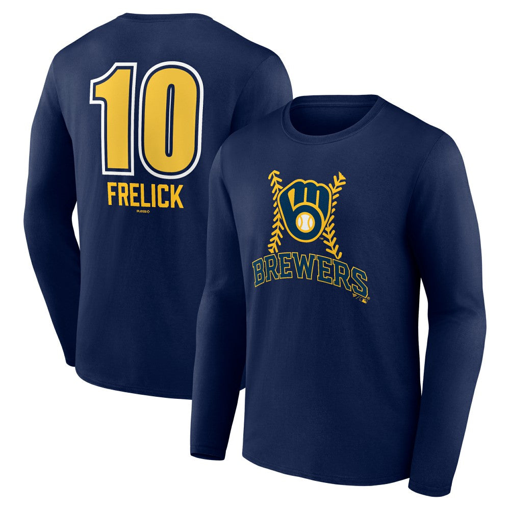 Sal Frelick Milwaukee Brewers Name & Number Fastball Long Sleeve T-Shirt - MLB