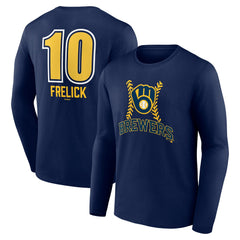 Sal Frelick Milwaukee Brewers Name & Number Fastball Long Sleeve T-Shirt - MLB