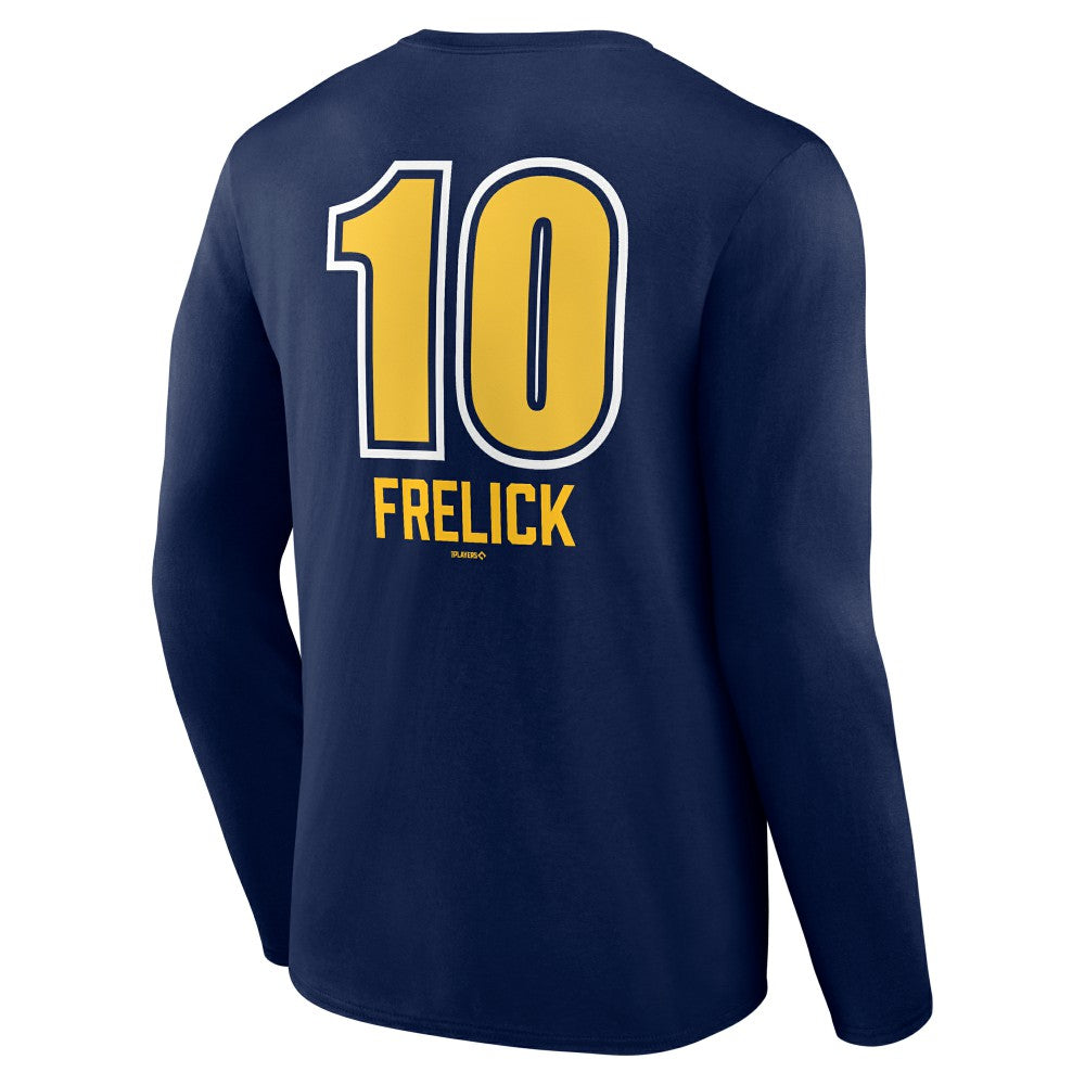 Sal Frelick Milwaukee Brewers Name & Number Fastball Long Sleeve T-Shirt - MLB