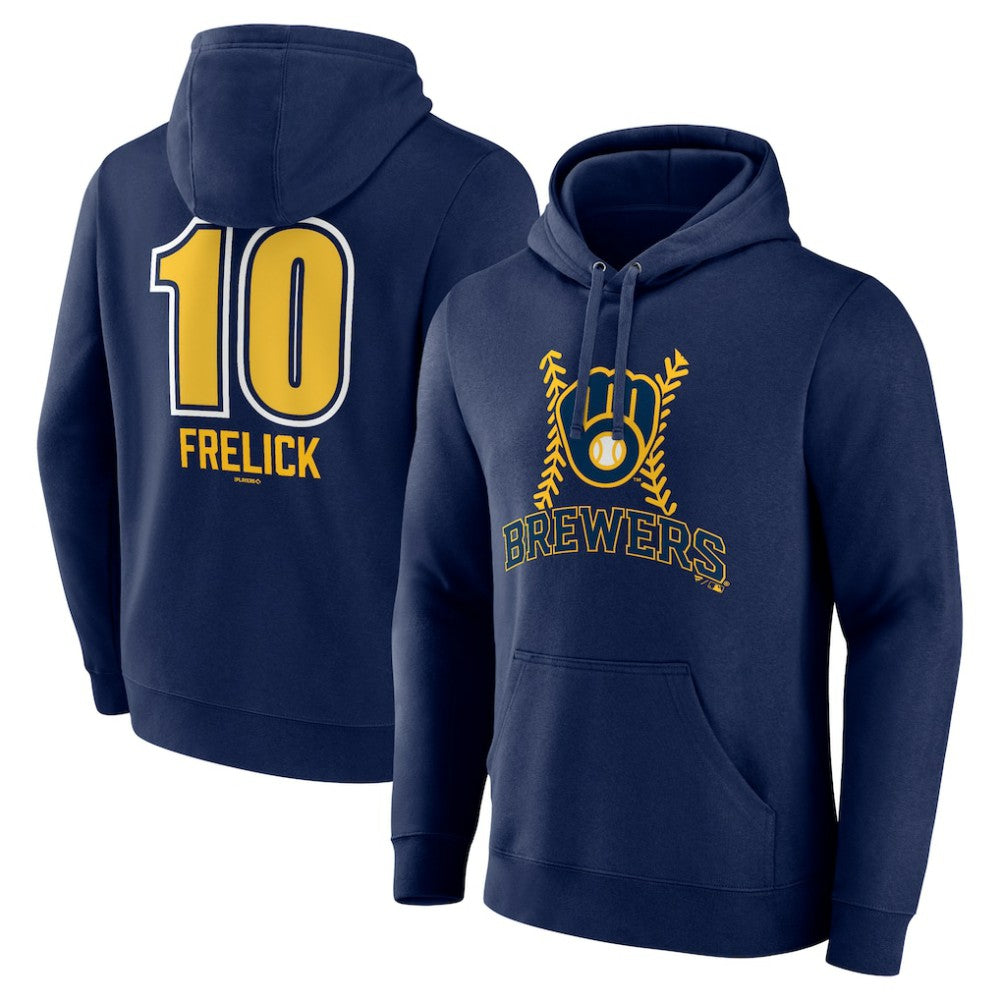 Sal Frelick Milwaukee Brewers Name & Number Fastball Pullover Hoodie - MLB