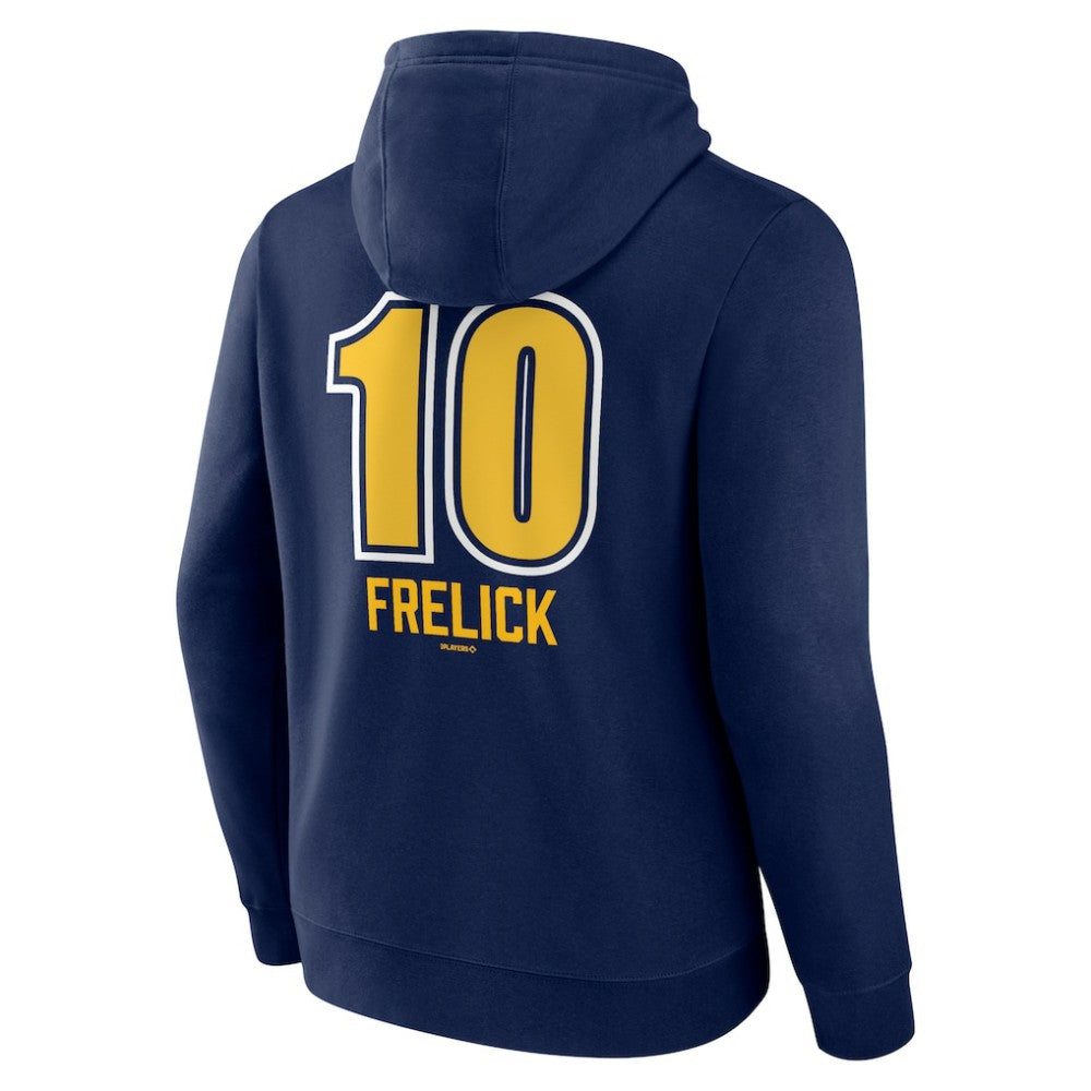 Sal Frelick Milwaukee Brewers Name & Number Fastball Pullover Hoodie - MLB