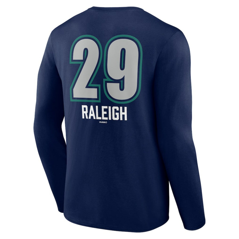 Cal Raleigh Seattle Mariners Name & Number Fastball Long Sleeve T-Shirt - MLB