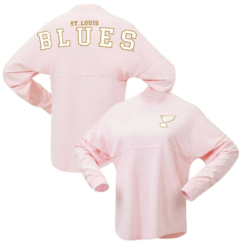 St. Louis Blues Fanatics Women's Spirit Jersey Long Sleeve T-Shirt - Pink - NHL