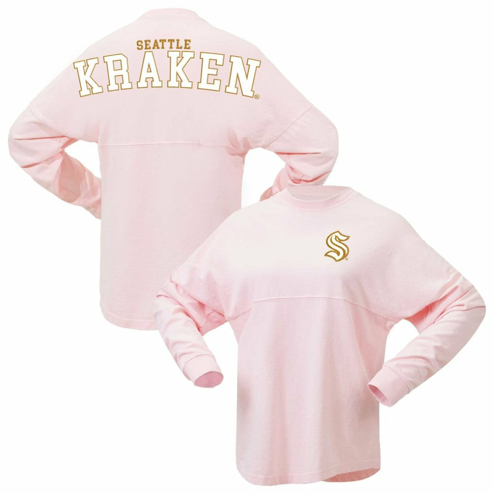 Seattle Kraken Fanatics Women's Spirit Jersey Long Sleeve T-Shirt - Pink - NHL