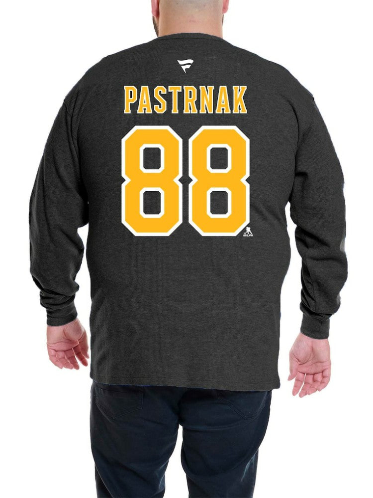 David Pastrnak Boston Bruins Profile Big & Tall Name & Number Thermal Pullover Sweatshirt - Black - NHL